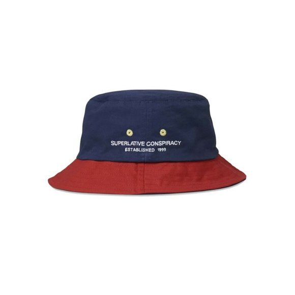 WeSC Unisex Reversible Bucket Hat Small-Med Navy Red White NEW - Picture 9 of 10